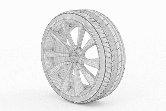 Tesla Wheel 3D Model