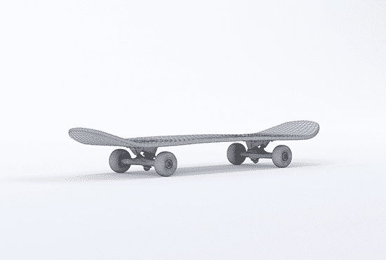 3d skateboard model