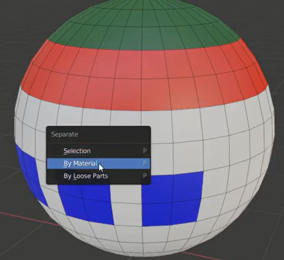 Separate Fragments of an Object in Blender